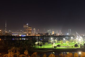 dubaicreek night skyline
